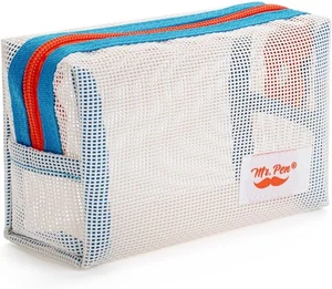 Mr. Pen - Estuche para lápices de malla, blanco, bolsas con cremallera, bolsas con... - Imagen 1 de 9