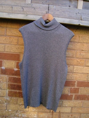 Wallis Grey Sparkly Metallic Fleck  Sleeveless Jumper Size 16 Christmas Party - Image 1 of 4