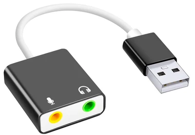 Adaptador de audio USB tarjeta de sonido externa - Añadir auriculares de 3,5 mm + micrófono Foto 1 de 4