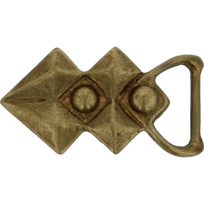 Estrella Latón M Foster Pirámide Stud Boho Hippie Punk Rock Años 70 De Colección Hebilla de Cinturón Foto 1 de 4