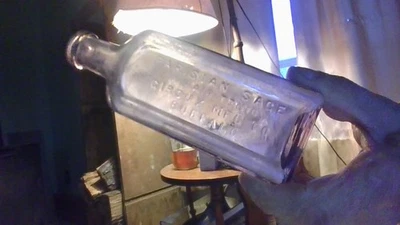 BOTELLA PARISINA SALVIA A HAIR TONIC GIROUX MFG CO. BUFFALO ~ TINTE AMITISTA ~ 6 3/4" DE ALTO Foto 1 de 4