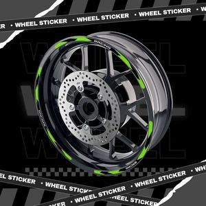 Green 17'' Rim Wheel Sticker Decal Strip Tape R01B For Kawasaki Ninja ZX-14R -MC - Picture 1 of 11