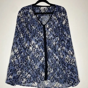 CAbi Fatale Animal Print Semi Sheer Leopard Print Blouse Women's Size Medium-977 - Picture 1 of 6