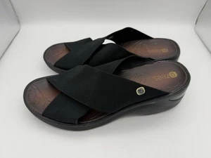 BZees 2.5" Sandals Womens 9 Desire Wedge Slip On Stretch Vacation Travel Beach - Bild 1 von 8