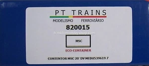 PT TRAINS #820015 HO 20 ' CONTAINER MSC #MEDU 539619 7 - Picture 1 of 9