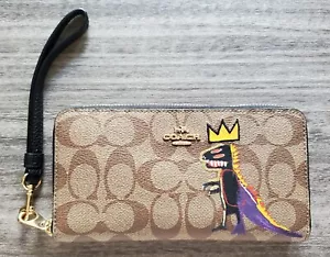 Basquiat X Coach Exclusive Long Zip Around Wallet Canvas Jean Michael NEW NWT - Picture 1 of 6