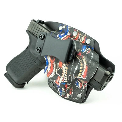 Ruger - IWB Hybrid Holster - Optic Ready - Flag Skulls - Image 1 of 4