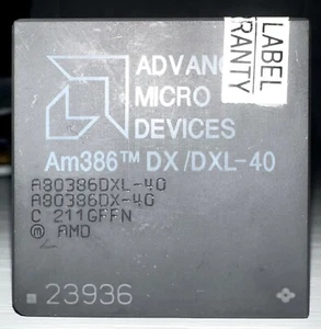 AMD Am386 DX/DXL-40 A80386DX-40 386DX A80386DXL-40 Vintage CPU - Picture 1 of 3