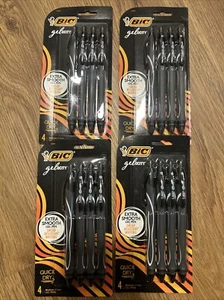 4pk BIC Gelocity 0.7 35585 Retractable Black Quick Dry Gel Ink Pen, 16 Total Ink - Picture 1 of 1