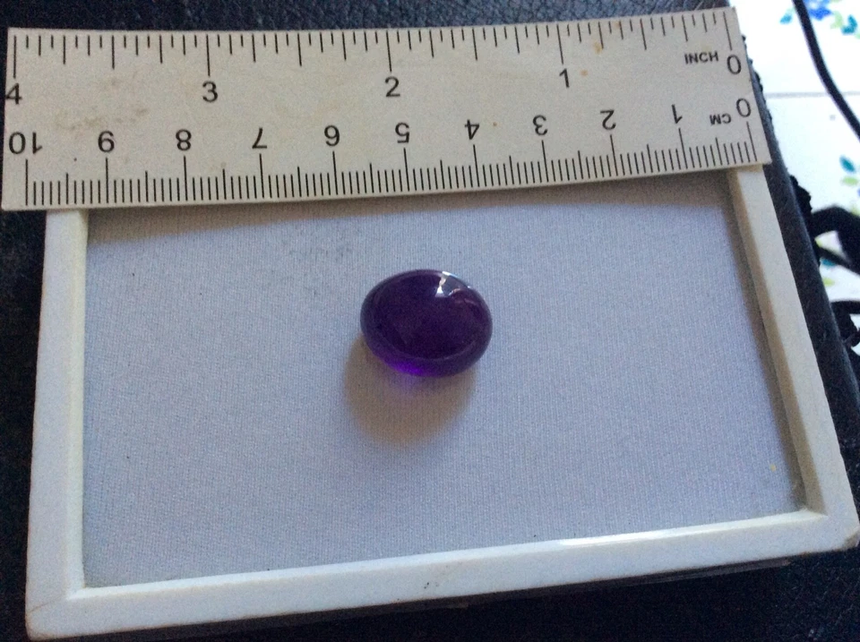  AMETISTA BRASILIANA NATURALE  CABOCHON 18 CARATI - Immagine 1 di 1