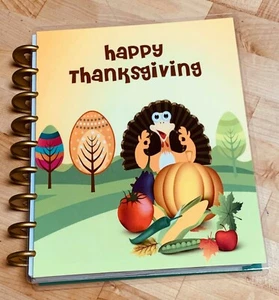 Happy Thanksgiving Turkey Front/Back Cover Set for use w Happy Planner - Bild 1 von 4