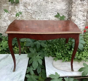 TAVOLINO STILE FRANCESE LUIGI XV CON INTARSIO 31"L 20"H 17"D - Foto 1 di 10