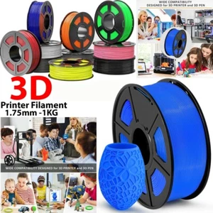3D Printer Printing Filament 1.75mm 1KG Spool Various Colours PETG/ PLA/ PLA+ UK - Picture 1 of 45