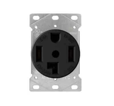 Utilitech Flushmount Dryer Outlet 0409854, 3-Pole, 4-Wire Grounding 30A/125/250V - Image 1 of 4
