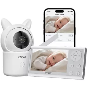 ieGeek Vigilabebés con Cámara y App Visión Nocturna Inteligente 1080P/4,3'' Wi-Fi - Imagen 1 de 8
