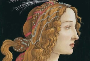 Repro Postcard: Detail from Botticelli’s Goddess/ Young Woman w/ Adorned Hair - Picture 1 of 3