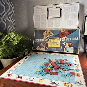 VTG Scrabble for Juniors Selchow & Righter 3rd Edition 1968 (Two Games Combined) - Picture 1 of 14