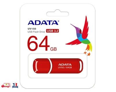 Clé USB 64 Go USB Type-A 3.2 Gen 1 ADATA UV150 Rouge