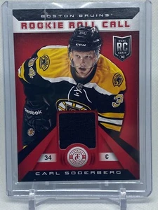 2013-14 Totally Certified Rookie Roll Call Jersey Red #RR-CSO Carl Soderberg - Picture 1 of 2