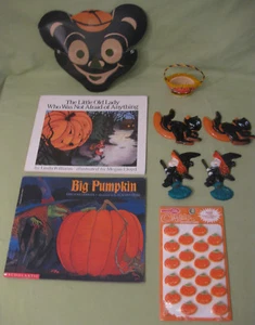 Vintage Konvolut 9 Halloween Deko - Bild 1 von 12