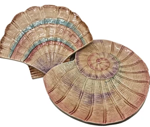 VTG 1996 Pair of Nautical Shell Plates Fitz and Floyd Omnibus Beach Cottage - Picture 1 of 21