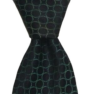 THOMAS PINK Men's 100% Silk Necktie MOROCCO Luxury Geometric Circles Blues GUC