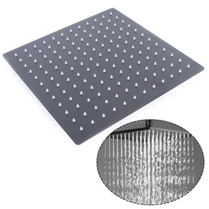 Duschkopf regendusche 30x30 cm schwarz Ultra d nn Kopfbrause Duschhahn Quadrat - Bild 1 von 12