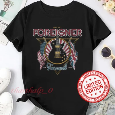 Foreigner группы рок музыка футболка, иностранец группы 90-х винтажная рубашка S-5XL - Изображение 1 из 4