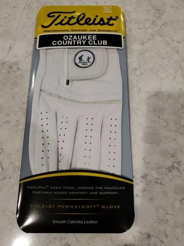 FootJoy Ozaukee CC, WI Perma Soft Men's Right Large Golf Glove (LH Player) - NEW Cover