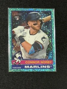 2025 Topps Heritage Light Blue Sparkle #136 Connor Norby Miami Marlins RC - Picture 1 of 2