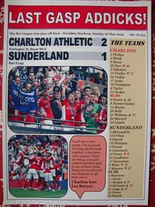 Charlton Athletic 2 Sunderland 1 - 2019 play-off final - souvenir print - Picture 1 of 1