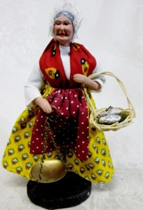 SANTON'S,FLORENCE French Clay PEASANT Avocado SELLER with SCALES - Picture 1 of 5
