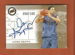 2004 PRESS PASS GOLD ANDRE BROWN ON CARD AUTO #d 058/100 - Picture 1 of 1