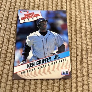 Ken Griffey Jr. 1995 Kraft Singles Superstars #5 of 30 HOF Mariners NM+ PIC RARE