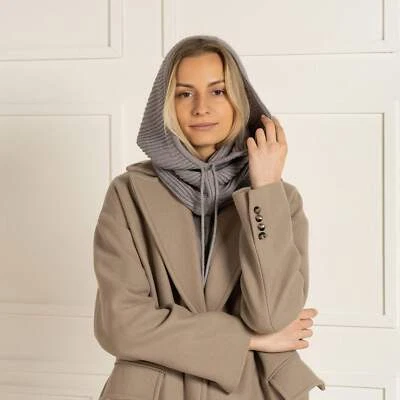 Pasamontañas con capucha merino tejida para mujer Foto 1 de 4