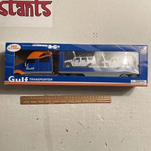 2005 SCI PROMOTIONS - GULF TRANSPORTER - HUMMER H2 - LIGHTS / HORN - DIECAST - Picture 1 of 5