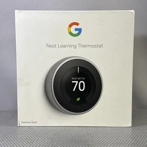 Google Nest Termostato di apprendimento intelligente di terza generazione - Acciaio inossidabile (T3007ES) - Foto 1 di 10