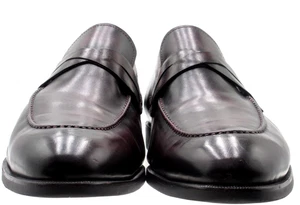 Men's Di Bianco SPOR Antiqued Aubergine Cross Over Band Loafer Size 13 UK/14 USA - Picture 1 of 10