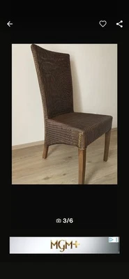 Lloyd Loom Hochlehner Esszimmer Stühle - 4 Stück  - Bild 1 von 4