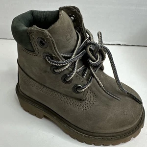 Timberland Premium Waterproof Boots Gray Nubuck Size 4 - Picture 1 of 6