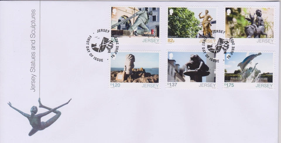 GB JERSEY 2022 Statues & Sculptures/Art/Photography by De Gresley SG 2668/73 FDC — 第 1/1 张图片