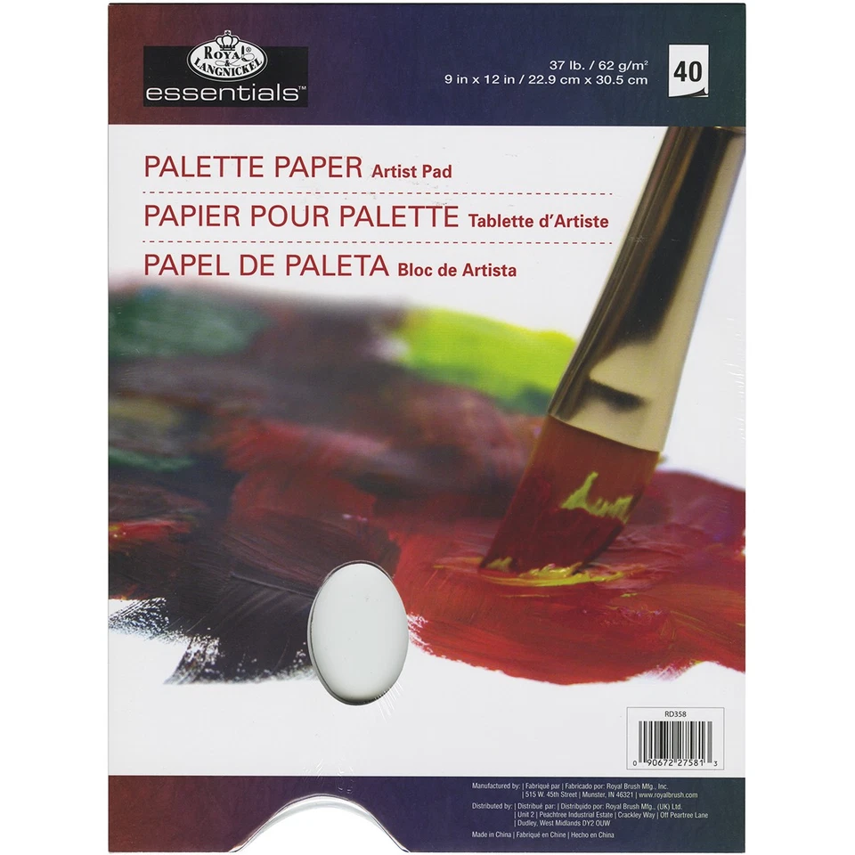 Almohadilla de papel para artista paleta Royal Brush RD358 Essentials 9"X12"-40 hojas (3 paquetes) Foto 1 de 1