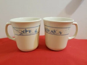 Corning USA Blue Morning Wave Coffee or Tea Cup / Mug Set Of 2 - Picture 1 of 4