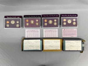 FOUR US MINT PROOF SETS 1985, 1988, 1989 AND 1993 - Picture 1 of 10