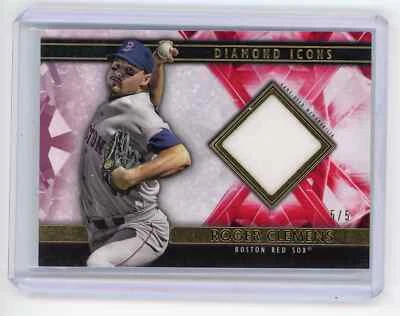 2019 Topps Diamond Icon Roger Clemens Relic Card #d 5/5 Boston Red Sox - Image 1 of 2