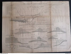 ANNALES PONTS et CHAUSSEES (Allemagne) Amélioration d'embouchure du danube 1893 - Imagen 1 de 4