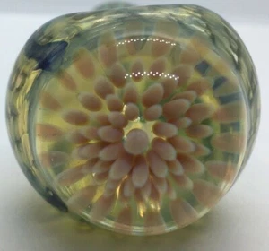 Flower Face, Blue Tobacco Glass Bowl - Picture 1 of 3