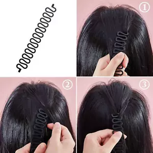 4Pcs Hair French Braid Topsy Tail Clip Magic Styling Stick DIY Bun Maker Tools - Picture 1 of 10