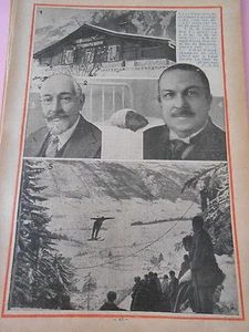 Le Viex Logis de Chamonix Chamion de Ski à Lans isère saut 63 mètres Print 1934 - Imagen 1 de 1
