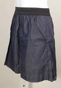 J CREW Women's Dark Wash Light Weight Denim Cotton Elastic Waist Mini Skirt Sz 6 - Picture 1 of 5